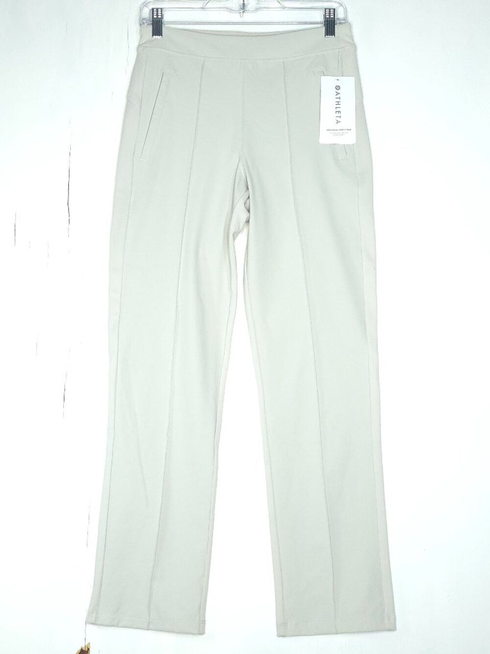 Athleta Ivory Headlands Hybrid Pants Women 4/T Comfy Athleisure